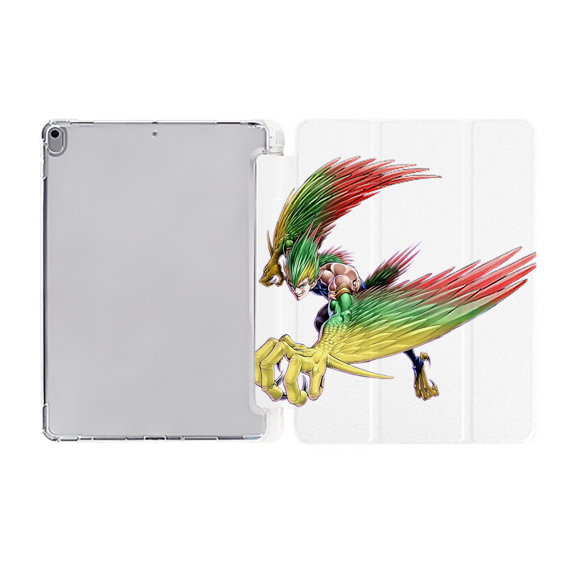 （画像用） 遊☆戯☆王 Yu-Gi-Oh! IPad ケース ペン収納付き 三つ折りスタンド PUレザー×シリコン 対応機種9.5/10.5/10.9インチ